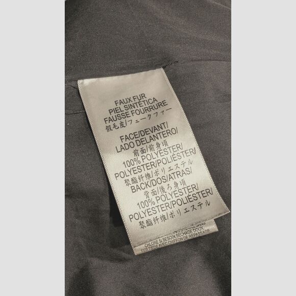 BCBGMAXAZRIA Faux Fur Hooded Coat Black, Size XL - Picture 7 of 7